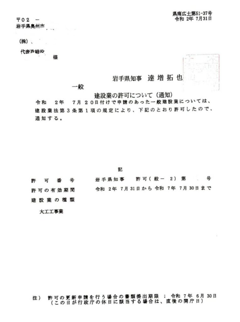 岩手県 盛岡市 建設業許可